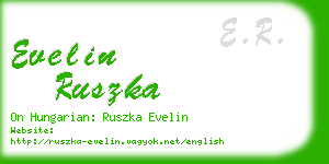 evelin ruszka business card